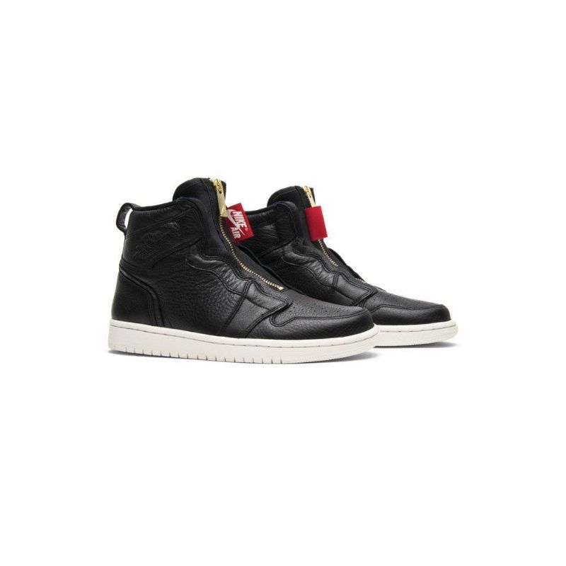 Air Jordan 1 Retro Magas Cipzáras Fekete Fehér Női Cipő