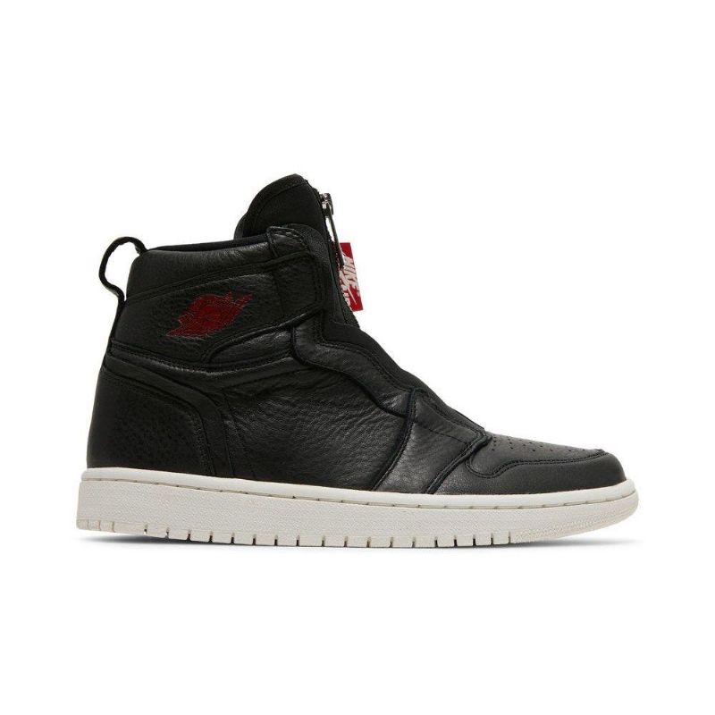 Air Jordan 1 Retro Magas Cipzáras Fekete Piros Női Cipő