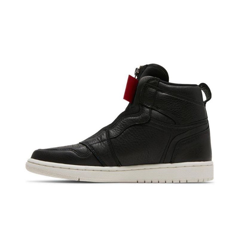 Air Jordan 1 Retro Magas Cipzáras Fekete Piros Női Cipő