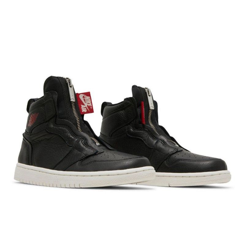 Air Jordan 1 Retro Magas Cipzáras Fekete Piros Női Cipő