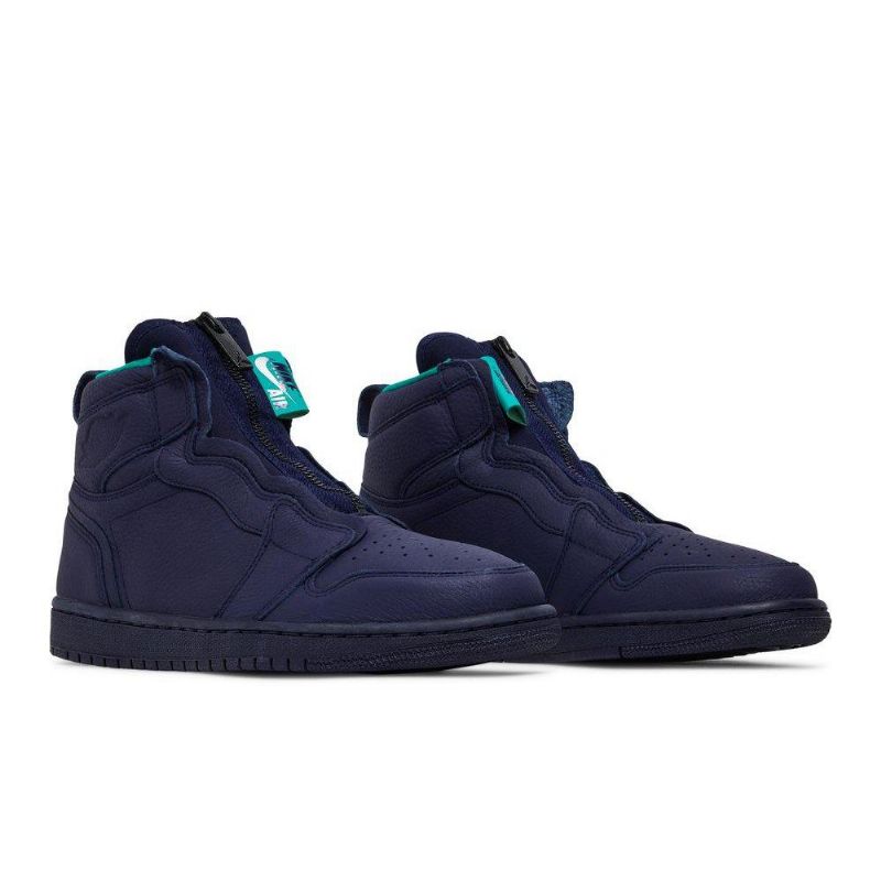 Air Jordan 1 Retro Magas Cipzáras Kék Zöld Női Cipő