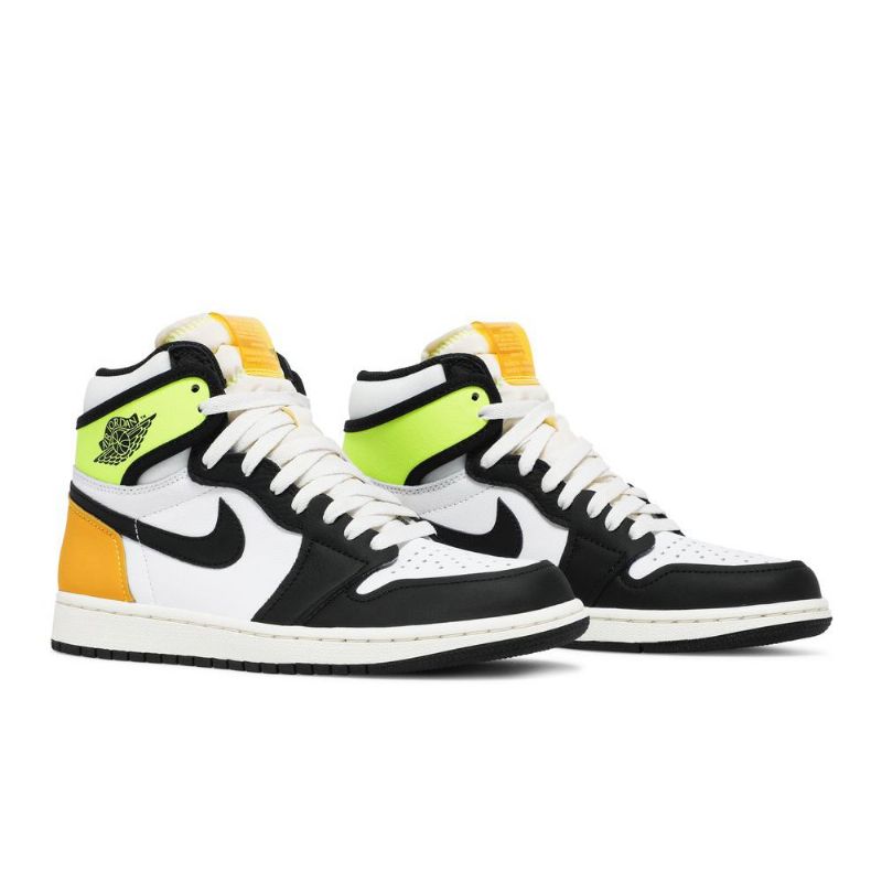 Air Jordan 1 Retro Magas És Fehér Fekete Zöld Arany Férfi Cipő