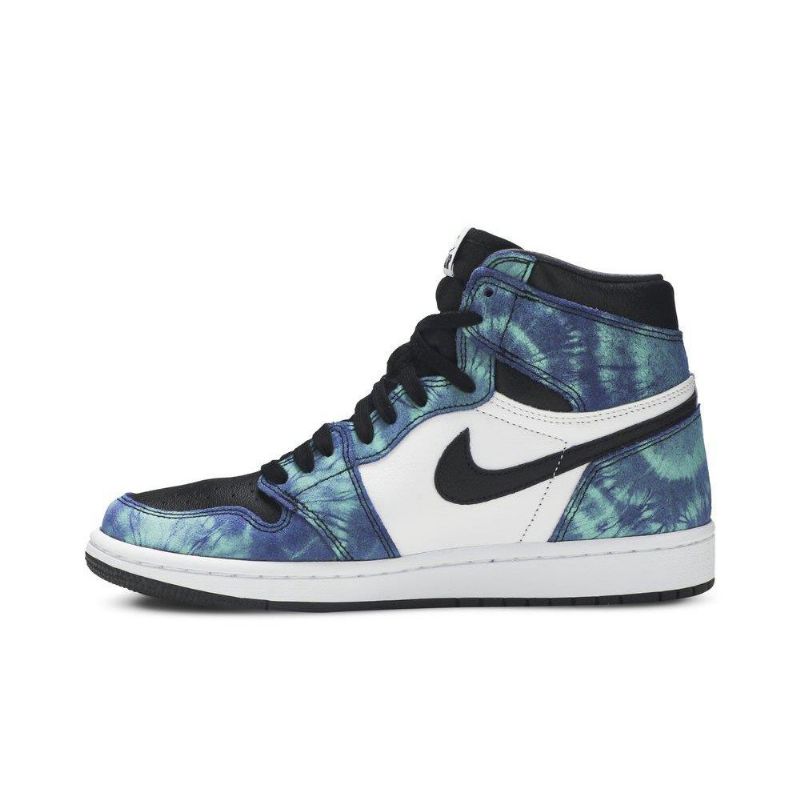 Air Jordan 1 Retro Magas És Fehér Fekete Zöld Női Cipő