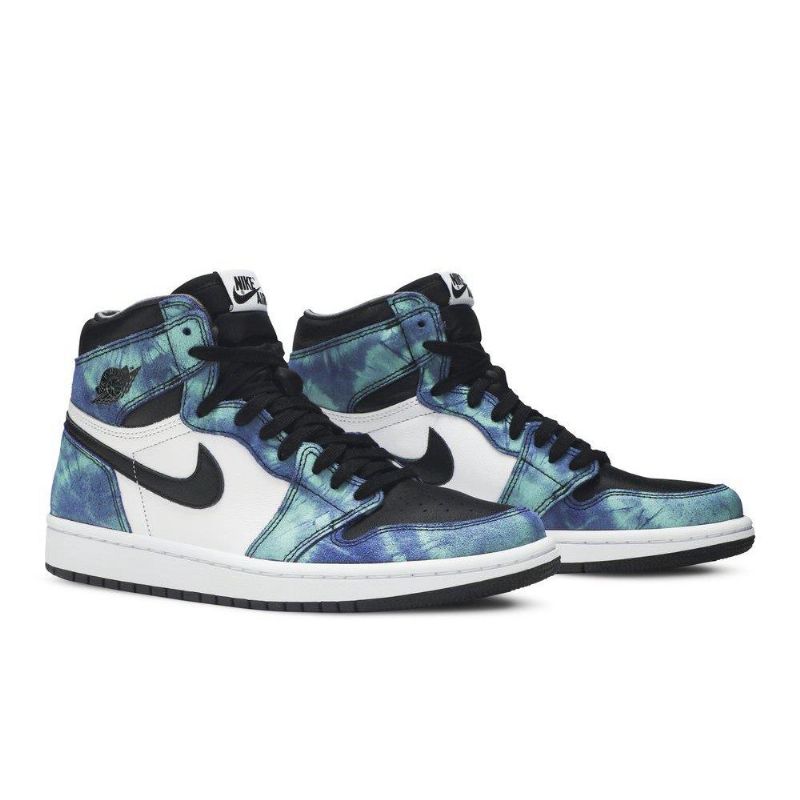 Air Jordan 1 Retro Magas És Fehér Fekete Zöld Női Cipő