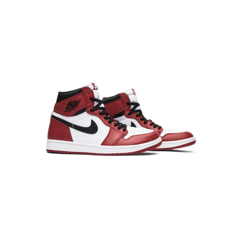 Air Jordan 1 Retro Magas És Fehér Piros Fekete Férfi Cipő