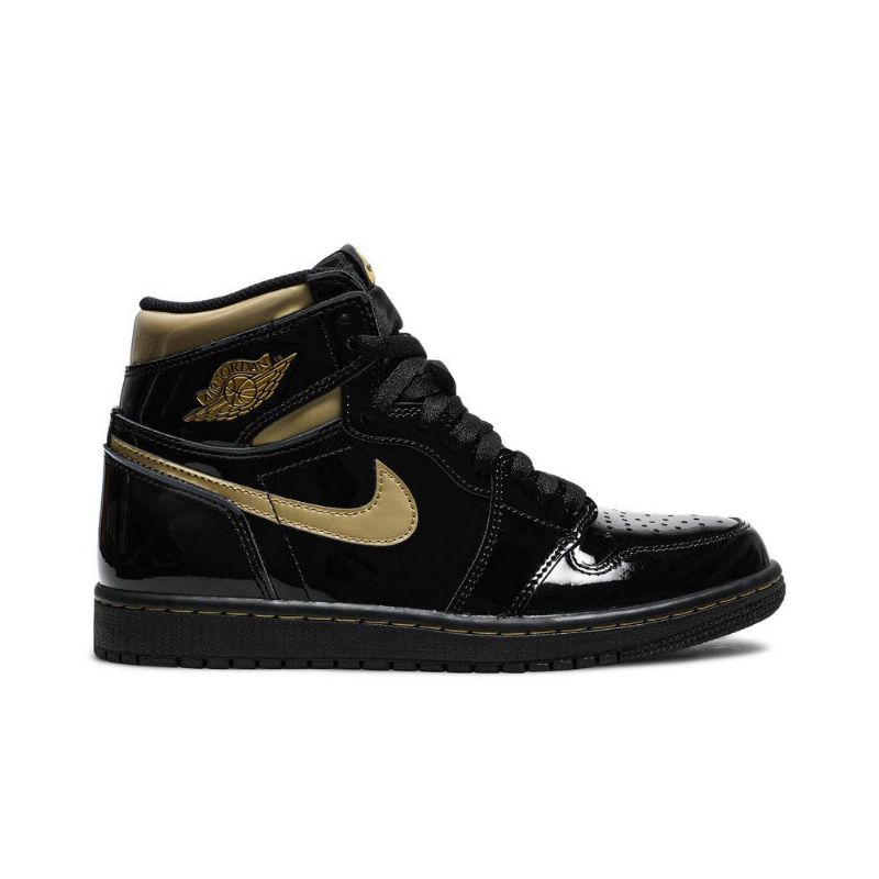 Air Jordan 1 Retro Magas És Fekete Arany Férfi Cipő