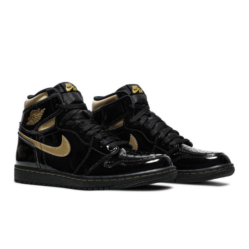 Air Jordan 1 Retro Magas És Fekete Arany Férfi Cipő