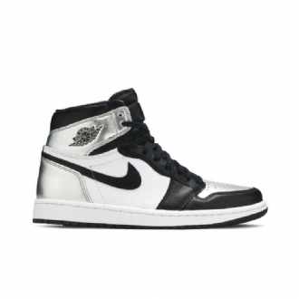 Air Jordan 1 Retro Magas És Fekete Ezüst Női Cipő