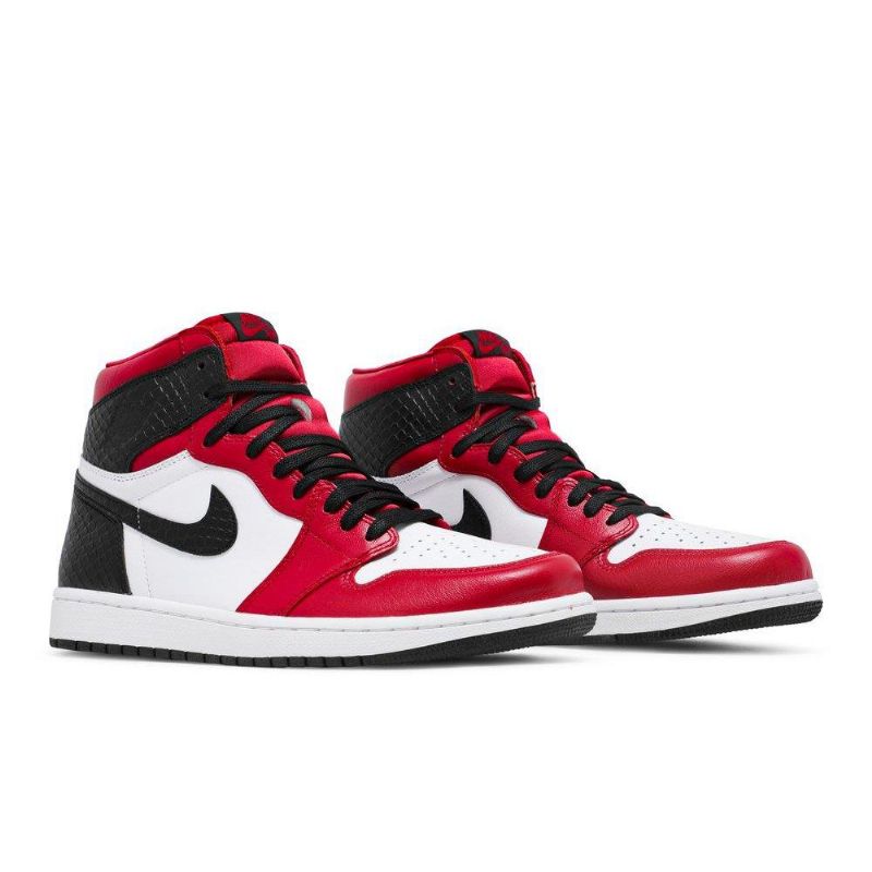 Air Jordan 1 Retro Magas És Piros Fehér Fekete Női Cipő