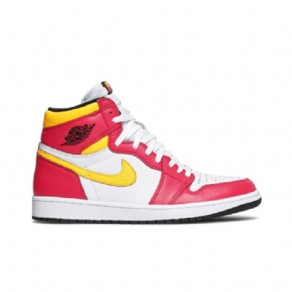 Air Jordan 1 Retro Magas És Piros Fehér Sárga Fekete Férfi Cipő