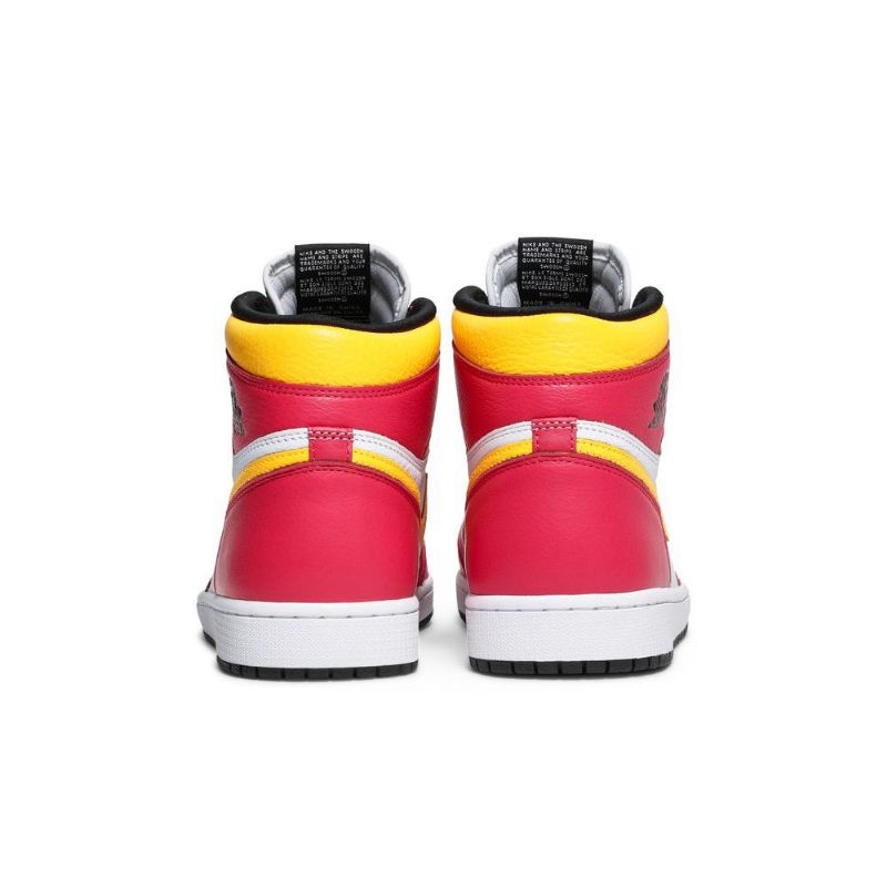 Air Jordan 1 Retro Magas És Piros Fehér Sárga Fekete Férfi Cipő