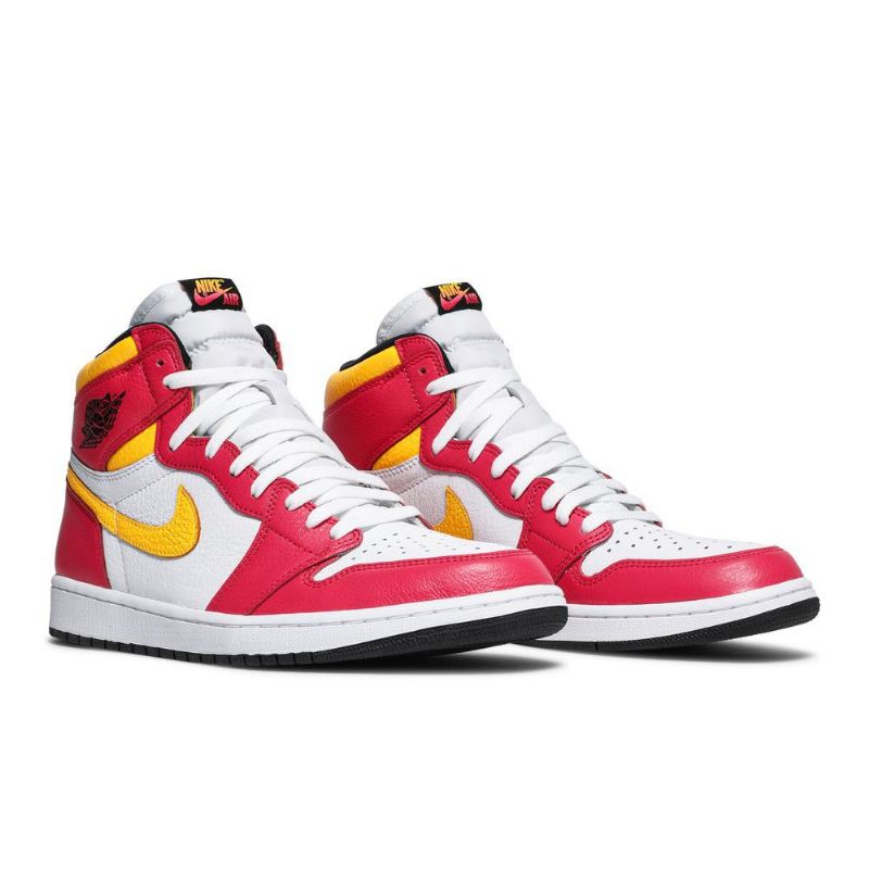 Air Jordan 1 Retro Magas És Piros Fehér Sárga Fekete Férfi Cipő