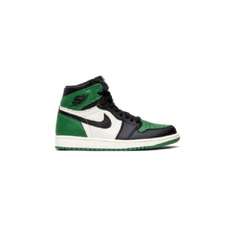 Air Jordan 1 Retro Magas És Zöld Fehér Fekete Férfi Cipő
