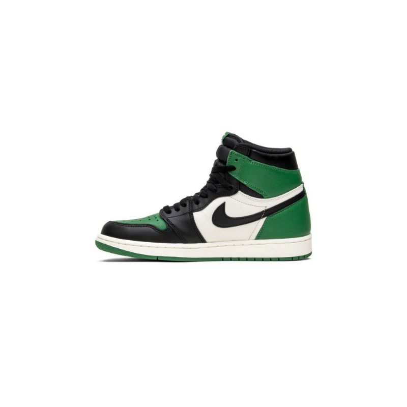 Air Jordan 1 Retro Magas És Zöld Fehér Fekete Férfi Cipő