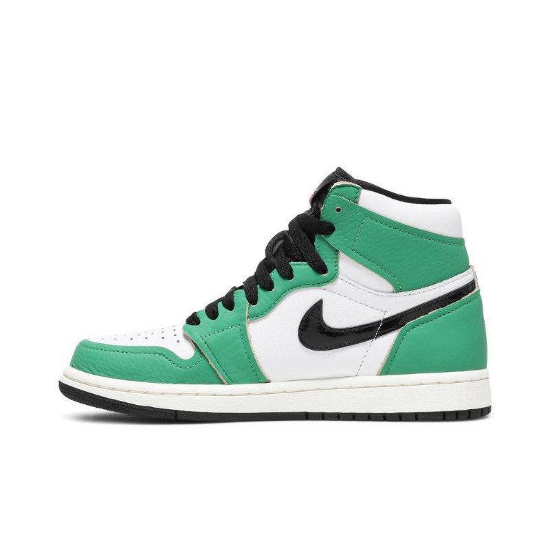 Air Jordan 1 Retro Magas És Zöld Fehér Fekete Női Cipő