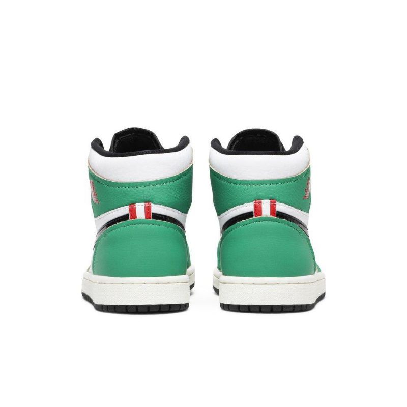 Air Jordan 1 Retro Magas És Zöld Fehér Fekete Női Cipő