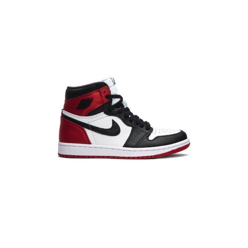 Air Jordan 1 Retro Magas Fekete Fehér Piros Női Cipő