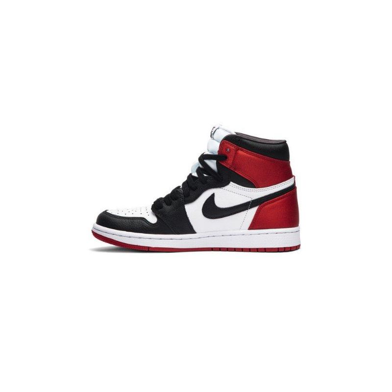 Air Jordan 1 Retro Magas Fekete Fehér Piros Női Cipő