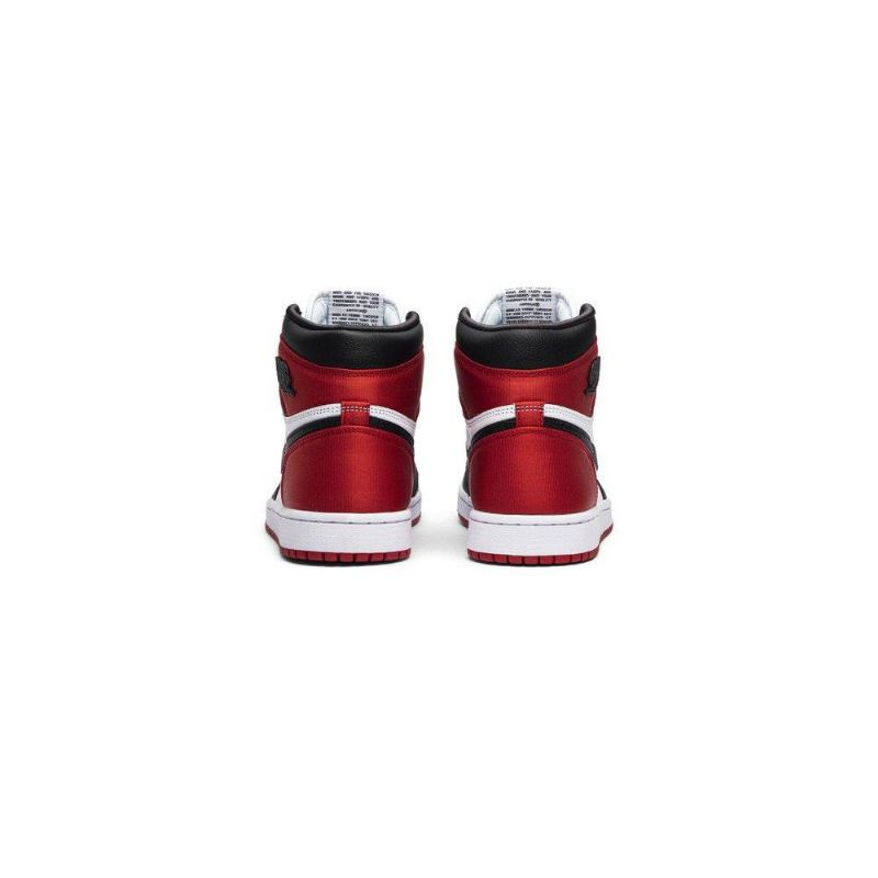 Air Jordan 1 Retro Magas Fekete Fehér Piros Női Cipő