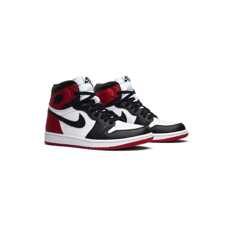 Air Jordan 1 Retro Magas Fekete Fehér Piros Női Cipő