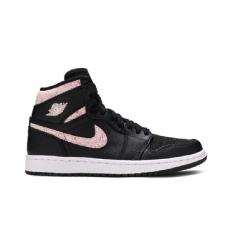 Air Jordan 1 Retro Magas Fekete Rózsaszín Női Cipő