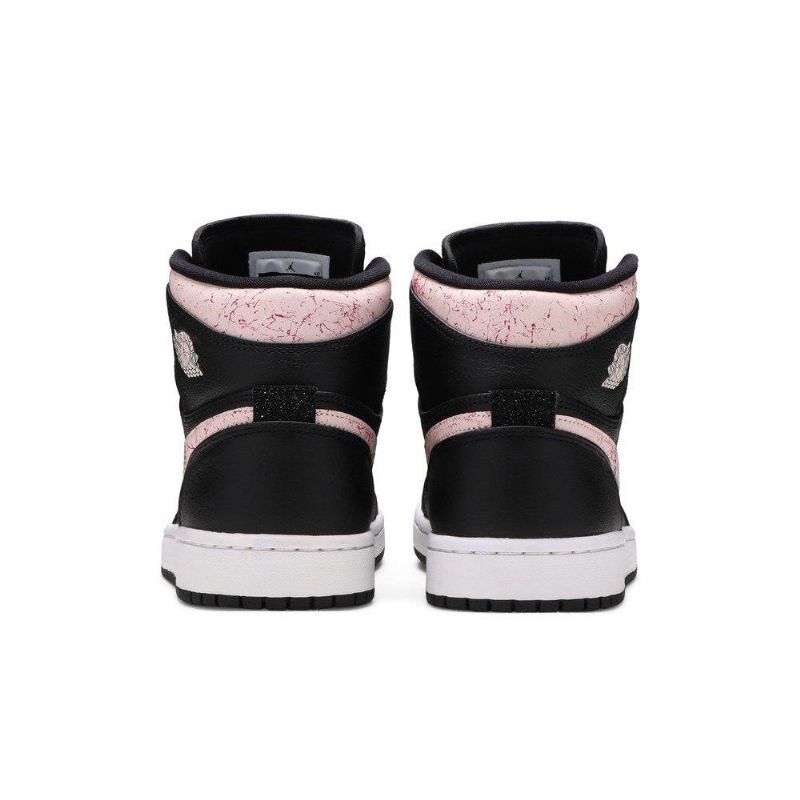 Air Jordan 1 Retro Magas Fekete Rózsaszín Női Cipő