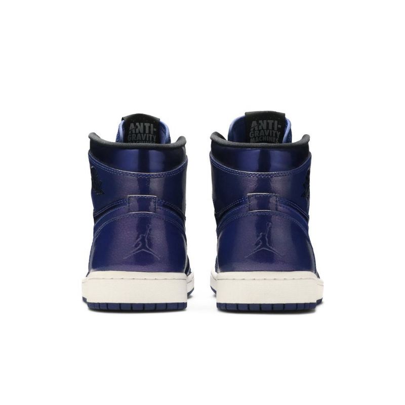 Air Jordan 1 Retro Magas Kék Fekete Fehér Férfi Cipő