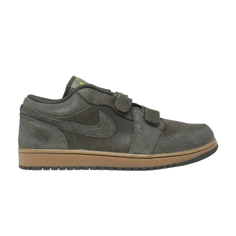 Air Jordan 1 Tépőzáras Premier Low Olívazöld Barna Férfi Cipő
