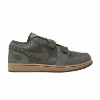 Air Jordan 1 Tépőzáras Premier Low Olívazöld Barna Férfi Cipő