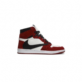 Air Jordan 1 The Shoe Surgeon Retro Magas Piros Fehér Fekete Férfi Cipő
