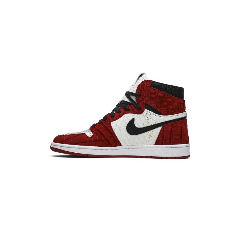 Air Jordan 1 The Shoe Surgeon Retro Magas Piros Fehér Fekete Férfi Cipő
