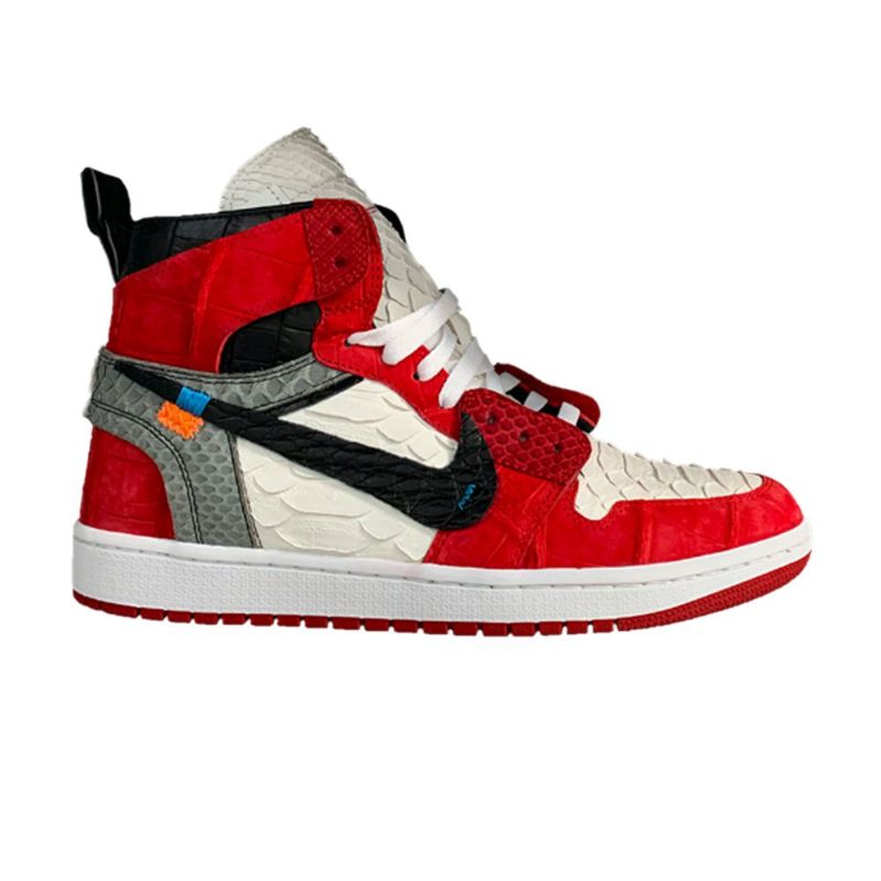 Air Jordan 1 The Shoe Surgeon Törtfehér Magas Retro Lux Vörös Ezüstszürke Fekete Férfi Cipő