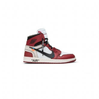 Air Jordan 1 Törtfehér Retro Magas És Fehér Fekete Piros Férfi Cipő