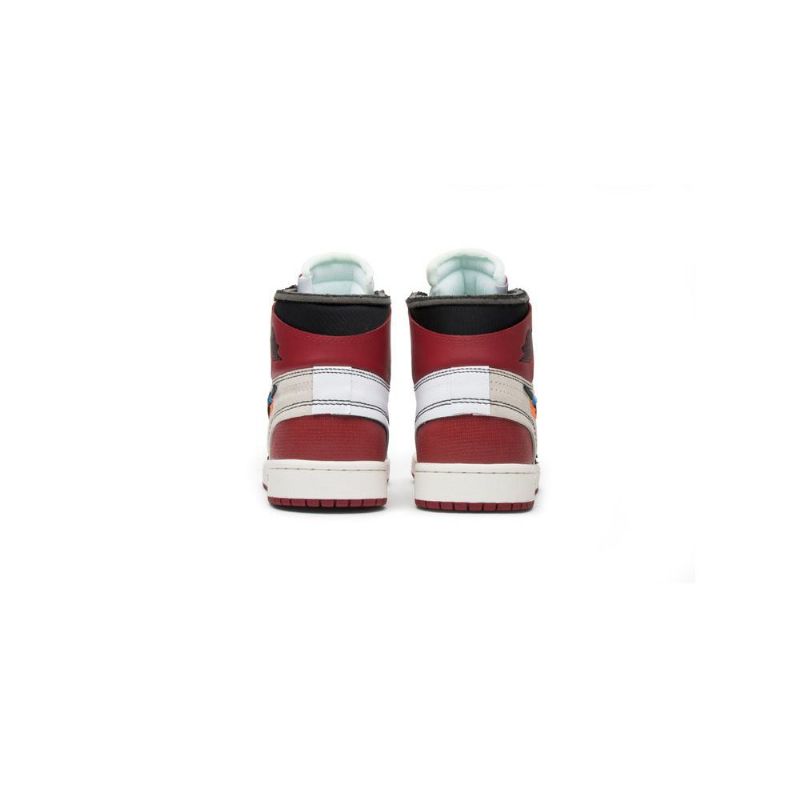 Air Jordan 1 Törtfehér Retro Magas És Fehér Fekete Piros Férfi Cipő