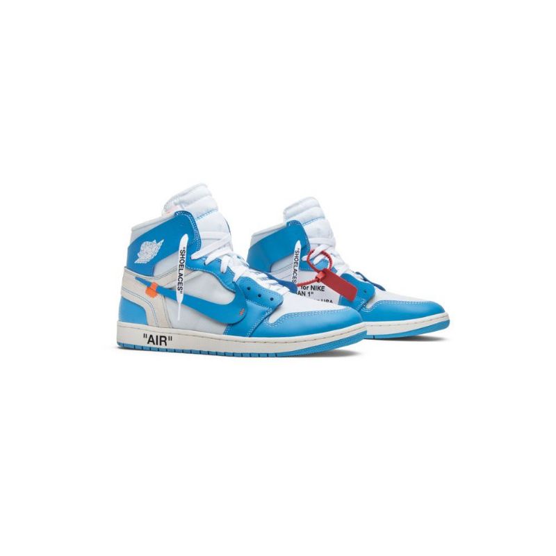 Air Jordan 1 Törtfehér Retro Magas És Fehér Kék Férfi Cipő