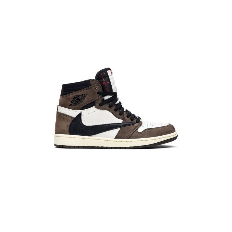 Air Jordan 1 Travis Scott Retro Magas És Fehér Barna Fekete Férfi Cipő