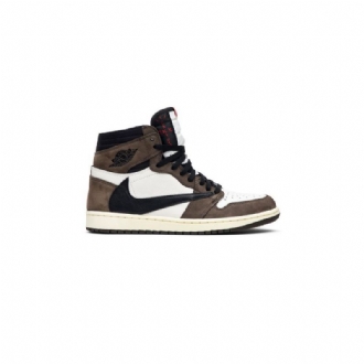 Air Jordan 1 Travis Scott Retro Magas És Fehér Barna Fekete Férfi Cipő