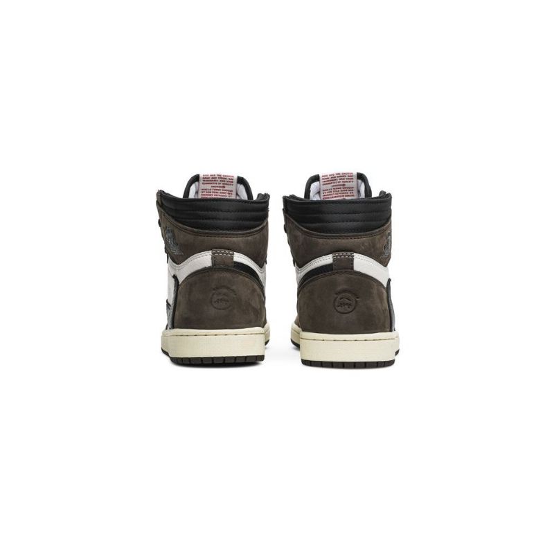 Air Jordan 1 Travis Scott Retro Magas És Fehér Barna Fekete Férfi Cipő