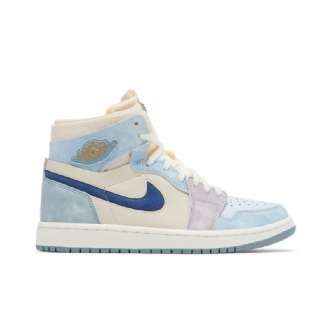 Air Jordan 1 Zoom cmft Kék Bézs Sötétkék Fehér Férfi Cipő