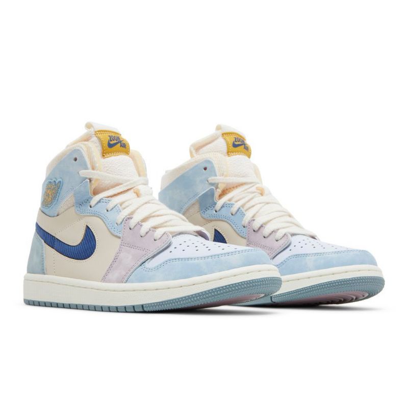 Air Jordan 1 Zoom cmft Kék Bézs Sötétkék Fehér Férfi Cipő