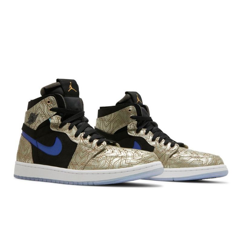 Air Jordan 1 Zoom Comfort Arany Fekete Kék Férfi Cipő