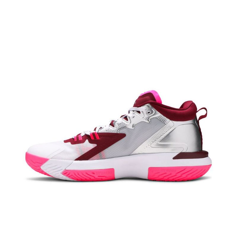 Air Jordan Zion 1 Fehér Rózsaszín Piros Ezüst Férfi Cipő