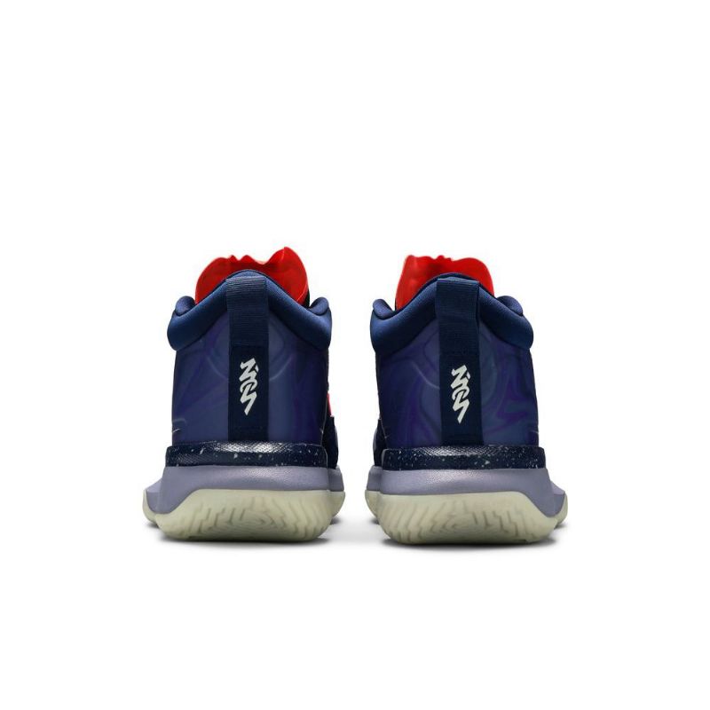 Air Jordan Zion 1 Kék Lila Piros Szürke Férfi Cipők