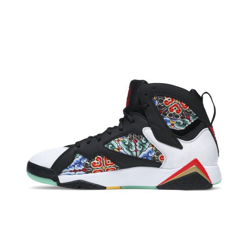 Air Jordan 7 Retro Fehér Piros Fekete Arany Férfi Cipő
