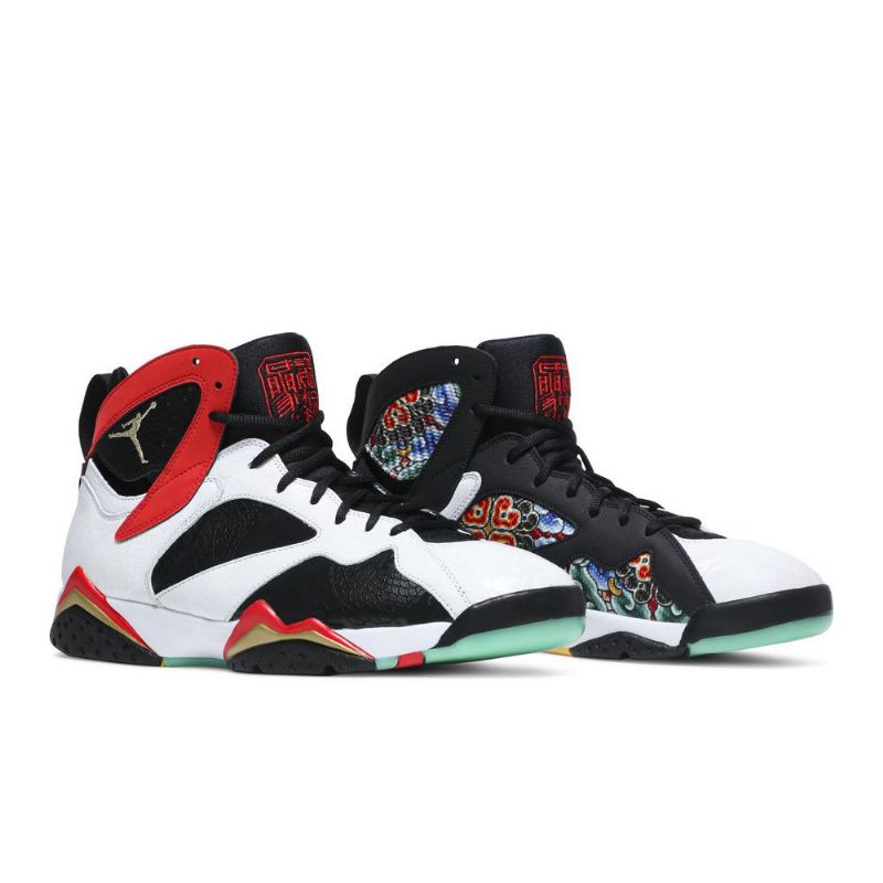 Air Jordan 7 Retro Fehér Piros Fekete Arany Férfi Cipő