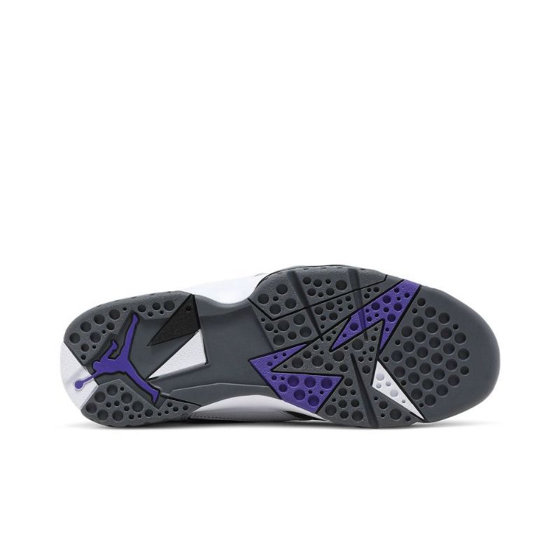 Air Jordan 7 Retro Fehér Szürke Lila Férfi Cipő
