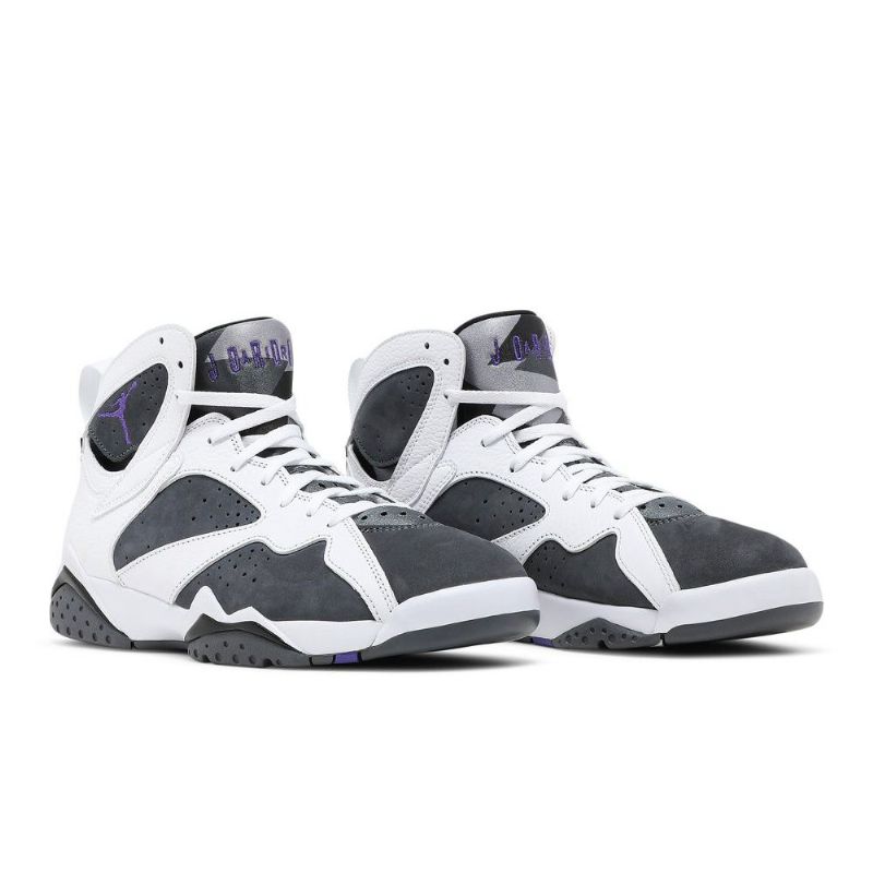 Air Jordan 7 Retro Fehér Szürke Lila Férfi Cipő