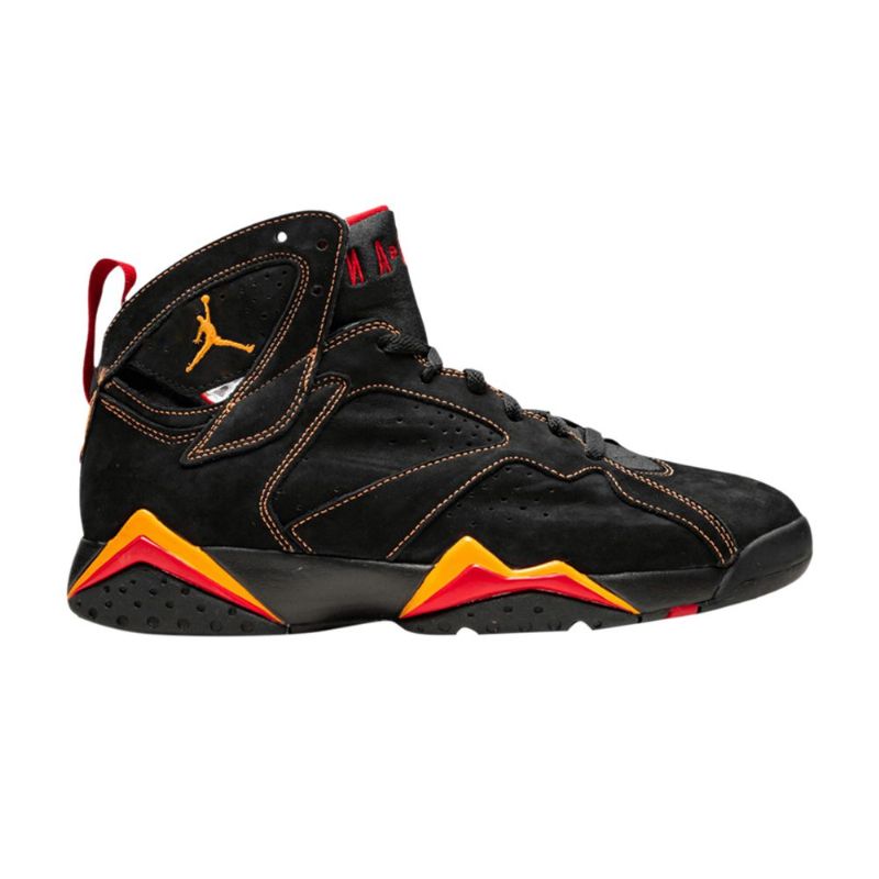 Air Jordan 7 Retro Fekete Narancsvörös Férfi Cipő