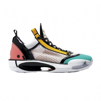 Air Jordan 34 Alacsony Fehér Fekete Rózsaszín Zöld Férfi Cipő