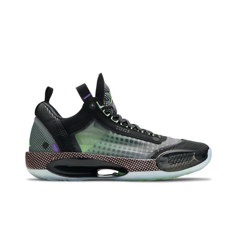 Air Jordan 34 Alacsony Fekete Fehér Zöld Rózsaszín Férfi Cipő